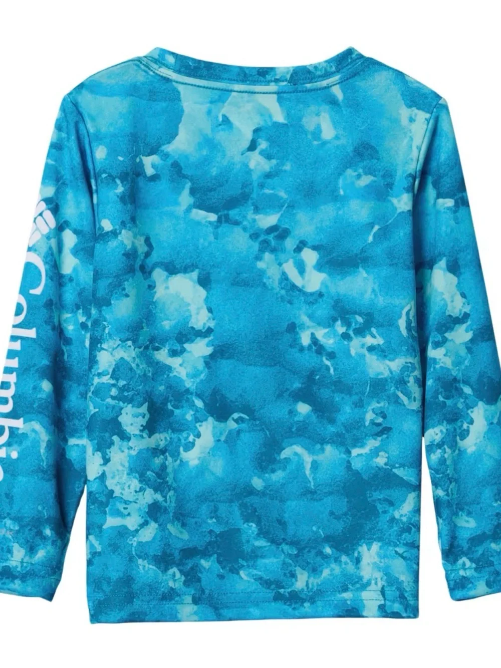Columbia Kids Blue Aqua Tie-Dye Rashguard